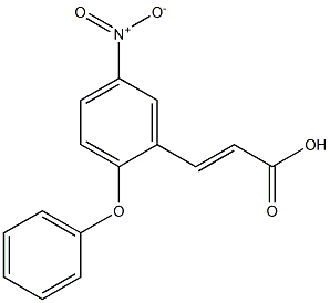 3-(5-nitro-2-phenoxyphenyl)prop-2-enoic acid 구조식 이미지