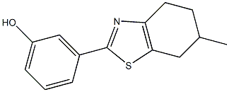 3-(6-methyl-4,5,6,7-tetrahydro-1,3-benzothiazol-2-yl)phenol Structure