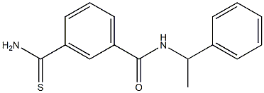 3-(aminocarbonothioyl)-N-(1-phenylethyl)benzamide 구조식 이미지