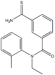 3-(aminocarbonothioyl)-N-ethyl-N-(2-methylphenyl)benzamide Structure