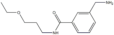 3-(aminomethyl)-N-(3-ethoxypropyl)benzamide 구조식 이미지