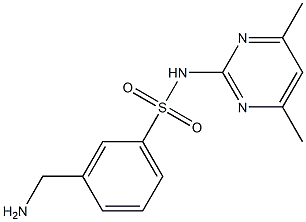 3-(aminomethyl)-N-(4,6-dimethylpyrimidin-2-yl)benzene-1-sulfonamide 구조식 이미지