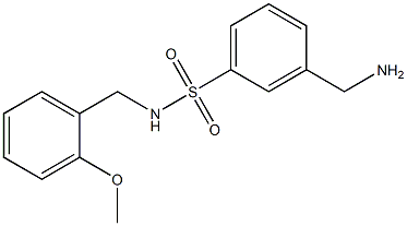 3-(aminomethyl)-N-[(2-methoxyphenyl)methyl]benzene-1-sulfonamide 구조식 이미지