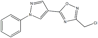 3-(chloromethyl)-5-(1-phenyl-1H-pyrazol-4-yl)-1,2,4-oxadiazole 구조식 이미지