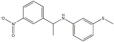 3-(methylsulfanyl)-N-[1-(3-nitrophenyl)ethyl]aniline Structure