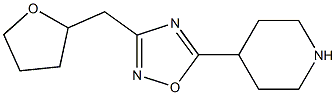 3-(oxolan-2-ylmethyl)-5-(piperidin-4-yl)-1,2,4-oxadiazole 구조식 이미지