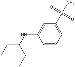 3-(pentan-3-ylamino)benzene-1-sulfonamide 구조식 이미지