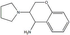 3-(pyrrolidin-1-yl)-3,4-dihydro-2H-1-benzopyran-4-amine 구조식 이미지