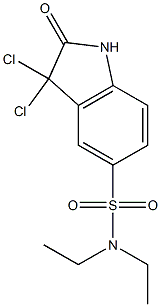 3,3-dichloro-N,N-diethyl-2-oxoindoline-5-sulfonamide Structure