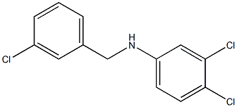 3,4-dichloro-N-[(3-chlorophenyl)methyl]aniline 구조식 이미지