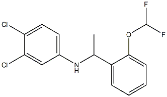3,4-dichloro-N-{1-[2-(difluoromethoxy)phenyl]ethyl}aniline 구조식 이미지
