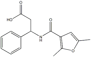 3-[(2,5-dimethyl-3-furoyl)amino]-3-phenylpropanoic acid 구조식 이미지