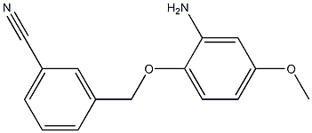 3-[(2-amino-4-methoxyphenoxy)methyl]benzonitrile 구조식 이미지