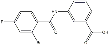 3-[(2-bromo-4-fluorobenzoyl)amino]benzoic acid Structure