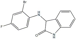 3-[(2-bromo-4-fluorophenyl)amino]-2,3-dihydro-1H-indol-2-one Structure