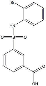 3-[(2-bromophenyl)sulfamoyl]benzoic acid Structure