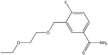 3-[(2-ethoxyethoxy)methyl]-4-fluorobenzenecarbothioamide 구조식 이미지