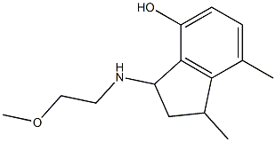 3-[(2-methoxyethyl)amino]-1,7-dimethyl-2,3-dihydro-1H-inden-4-ol 구조식 이미지