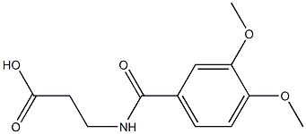 3-[(3,4-dimethoxybenzoyl)amino]propanoic acid Structure