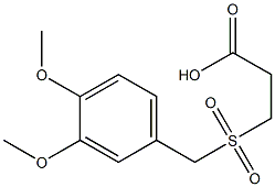 3-[(3,4-dimethoxybenzyl)sulfonyl]propanoic acid 구조식 이미지