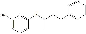 3-[(4-phenylbutan-2-yl)amino]phenol 구조식 이미지