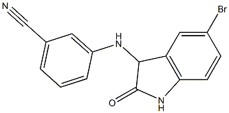 3-[(5-bromo-2-oxo-2,3-dihydro-1H-indol-3-yl)amino]benzonitrile 구조식 이미지