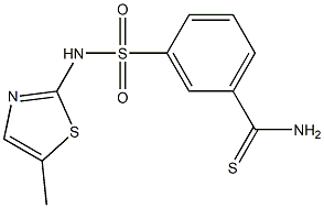 3-[(5-methyl-1,3-thiazol-2-yl)sulfamoyl]benzene-1-carbothioamide Structure