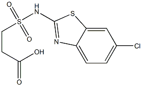 3-[(6-chloro-1,3-benzothiazol-2-yl)sulfamoyl]propanoic acid 구조식 이미지