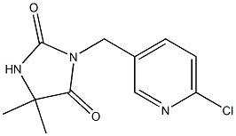 3-[(6-chloropyridin-3-yl)methyl]-5,5-dimethylimidazolidine-2,4-dione Structure