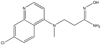 3-[(7-chloroquinolin-4-yl)(methyl)amino]-N'-hydroxypropanimidamide Structure