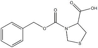 3-[(benzyloxy)carbonyl]-1,3-thiazolidine-4-carboxylic acid 구조식 이미지