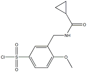 3-[(cyclopropylformamido)methyl]-4-methoxybenzene-1-sulfonyl chloride 구조식 이미지