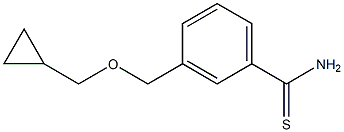 3-[(cyclopropylmethoxy)methyl]benzene-1-carbothioamide Structure