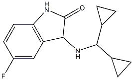 3-[(dicyclopropylmethyl)amino]-5-fluoro-2,3-dihydro-1H-indol-2-one Structure