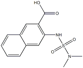 3-[(dimethylsulfamoyl)amino]naphthalene-2-carboxylic acid 구조식 이미지