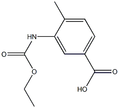 3-[(ethoxycarbonyl)amino]-4-methylbenzoic acid 구조식 이미지