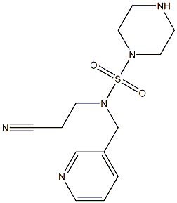 3-[(piperazine-1-sulfonyl)(pyridin-3-ylmethyl)amino]propanenitrile Structure