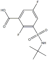 3-[(tert-butylamino)sulfonyl]-2,5-difluorobenzoic acid Structure