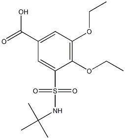 3-[(tert-butylamino)sulfonyl]-4,5-diethoxybenzoic acid 구조식 이미지