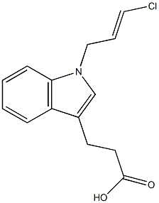 3-[1-(3-chloroprop-2-en-1-yl)-1H-indol-3-yl]propanoic acid Structure