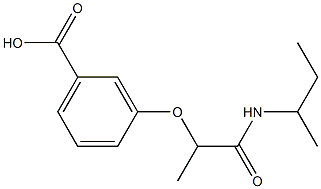 3-[1-(butan-2-ylcarbamoyl)ethoxy]benzoic acid Structure