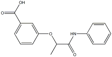 3-[1-(phenylcarbamoyl)ethoxy]benzoic acid 구조식 이미지