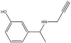 3-[1-(prop-2-yn-1-ylamino)ethyl]phenol Structure