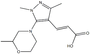 3-[1,3-dimethyl-5-(2-methylmorpholin-4-yl)-1H-pyrazol-4-yl]prop-2-enoic acid Structure