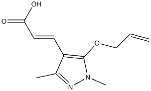 3-[1,3-dimethyl-5-(prop-2-en-1-yloxy)-1H-pyrazol-4-yl]prop-2-enoic acid 구조식 이미지
