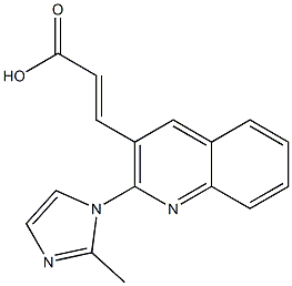 3-[2-(2-methyl-1H-imidazol-1-yl)quinolin-3-yl]prop-2-enoic acid 구조식 이미지