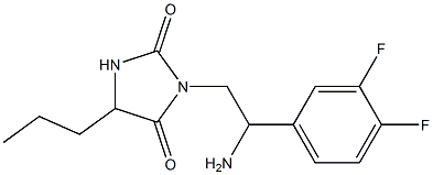 3-[2-amino-2-(3,4-difluorophenyl)ethyl]-5-propylimidazolidine-2,4-dione Structure