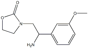 3-[2-amino-2-(3-methoxyphenyl)ethyl]-1,3-oxazolidin-2-one 구조식 이미지