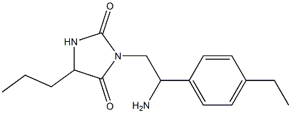 3-[2-amino-2-(4-ethylphenyl)ethyl]-5-propylimidazolidine-2,4-dione Structure