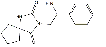 3-[2-amino-2-(4-methylphenyl)ethyl]-1,3-diazaspiro[4.4]nonane-2,4-dione Structure